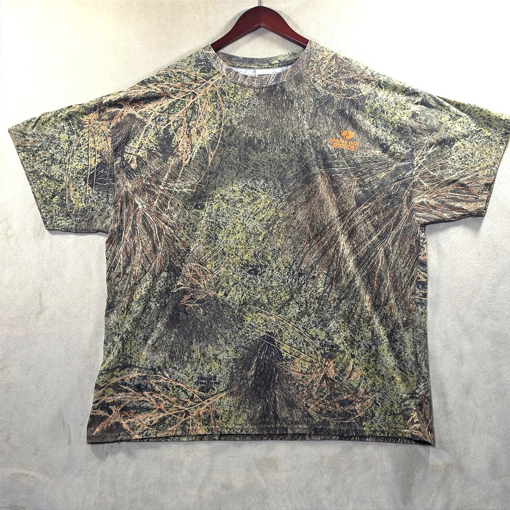 Mossy Oak Brush Camo T-Shirt Mens 2XL Short Sleeve Hunting Fishing Tee